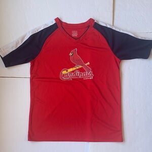 Kids Red and Black Cardinals Short Sleeve Tee